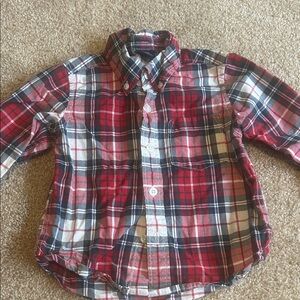 GAP Kids Plaid Button-Down Shirt - Red, Blue, White